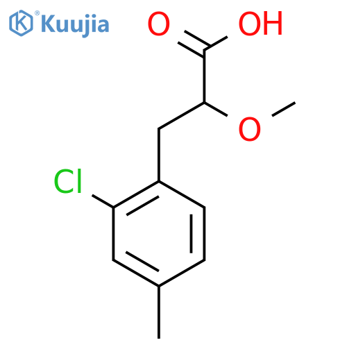 3-(2-chloro-4-methylphenyl)-2-methoxypropanoic acid structure