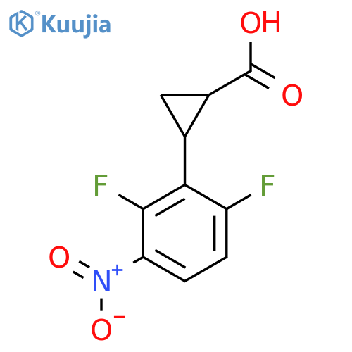 2-(2,6-difluoro-3-nitrophenyl)cyclopropane-1-carboxylic acid structure