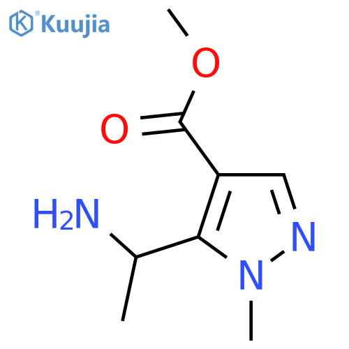 methyl 5-(1-aminoethyl)-1-methyl-1H-pyrazole-4-carboxylate structure