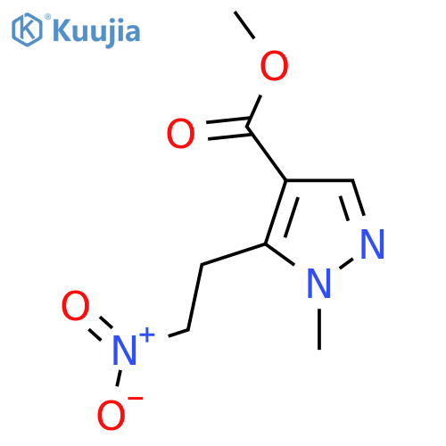 methyl 1-methyl-5-(2-nitroethyl)-1H-pyrazole-4-carboxylate structure