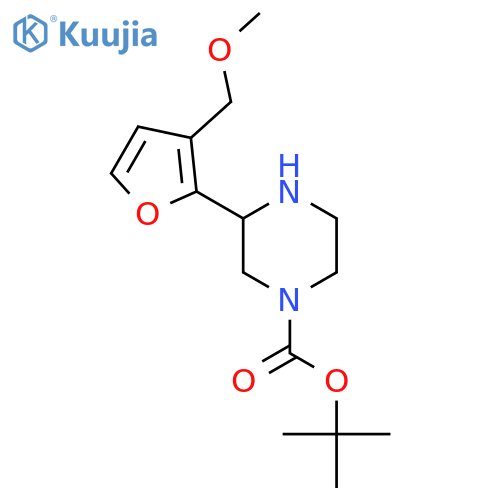 tert-butyl 3-3-(methoxymethyl)furan-2-ylpiperazine-1-carboxylate structure