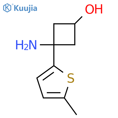 3-amino-3-(5-methylthiophen-2-yl)cyclobutan-1-ol structure