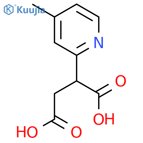 2-(4-Methylpyridin-2-yl)butanedioic acid structure