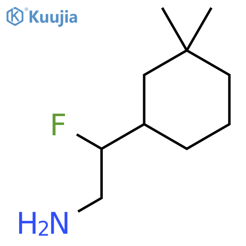 2-(3,3-dimethylcyclohexyl)-2-fluoroethan-1-amine structure
