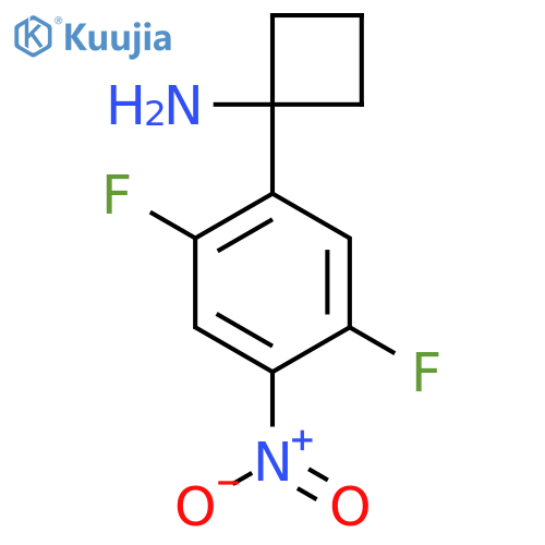 1-(2,5-difluoro-4-nitrophenyl)cyclobutan-1-amine structure