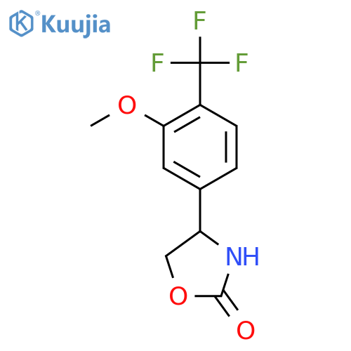 4-3-methoxy-4-(trifluoromethyl)phenyl-1,3-oxazolidin-2-one structure