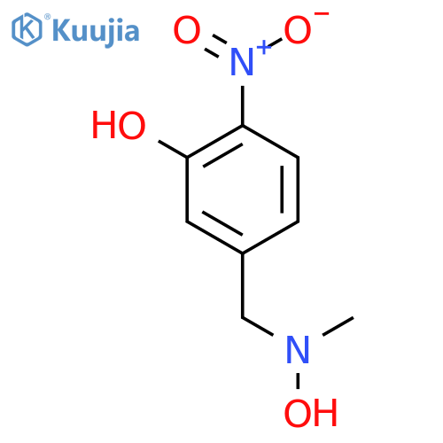 5-{hydroxy(methyl)aminomethyl}-2-nitrophenol structure