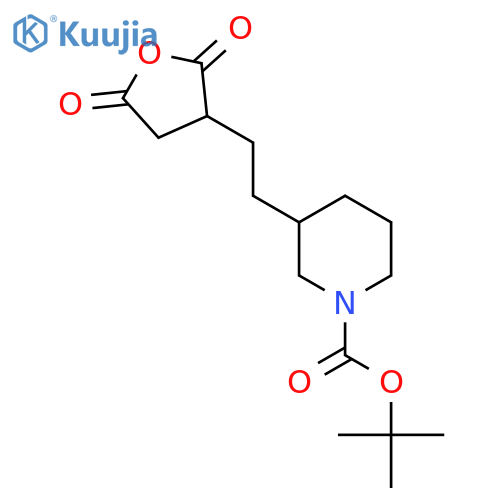 Tert-butyl 3-[2-(2,5-dioxooxolan-3-yl)ethyl]piperidine-1-carboxylate structure