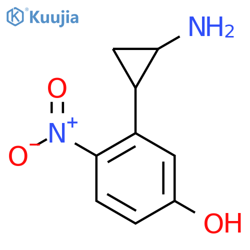 3-(2-aminocyclopropyl)-4-nitrophenol structure