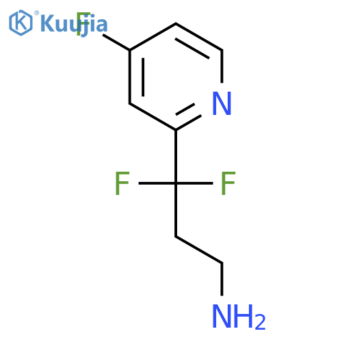 3,3-Difluoro-3-(4-fluoropyridin-2-yl)propan-1-amine structure