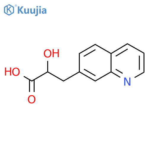 2-hydroxy-3-(quinolin-7-yl)propanoic acid structure