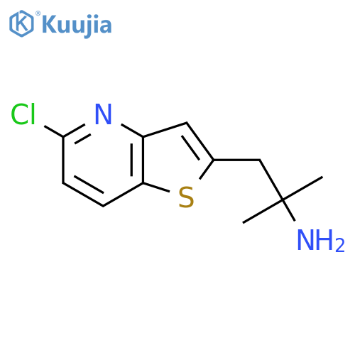 1-{5-chlorothieno3,2-bpyridin-2-yl}-2-methylpropan-2-amine structure