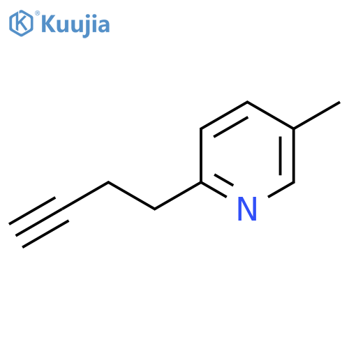 2-(but-3-yn-1-yl)-5-methylpyridine structure