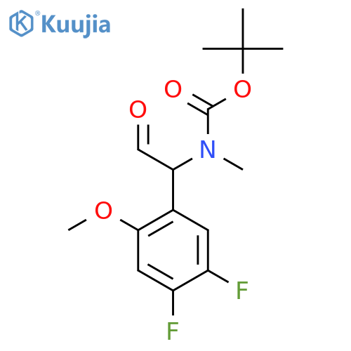 tert-butyl N-1-(4,5-difluoro-2-methoxyphenyl)-2-oxoethyl-N-methylcarbamate structure