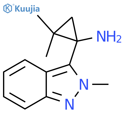 2,2-dimethyl-1-(2-methyl-2H-indazol-3-yl)cyclopropan-1-amine structure