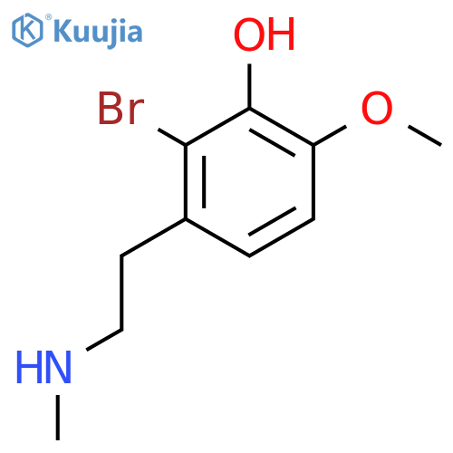 2-bromo-6-methoxy-3-2-(methylamino)ethylphenol structure