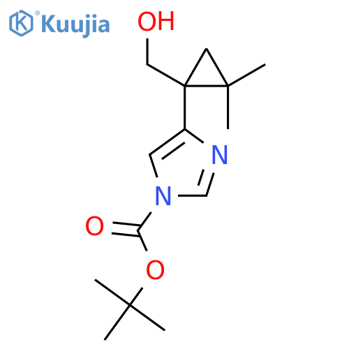 tert-butyl 4-1-(hydroxymethyl)-2,2-dimethylcyclopropyl-1H-imidazole-1-carboxylate structure