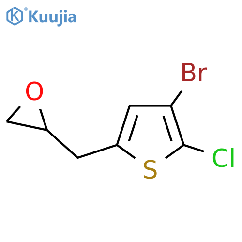 2-(4-bromo-5-chlorothiophen-2-yl)methyloxirane structure
