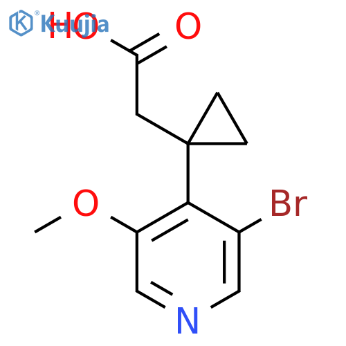 2-1-(3-bromo-5-methoxypyridin-4-yl)cyclopropylacetic acid structure