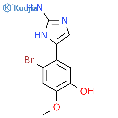 5-(2-amino-1H-imidazol-5-yl)-4-bromo-2-methoxyphenol structure