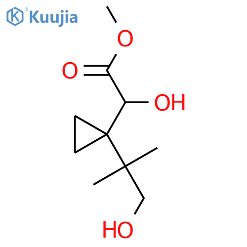 methyl 2-hydroxy-2-1-(1-hydroxy-2-methylpropan-2-yl)cyclopropylacetate structure