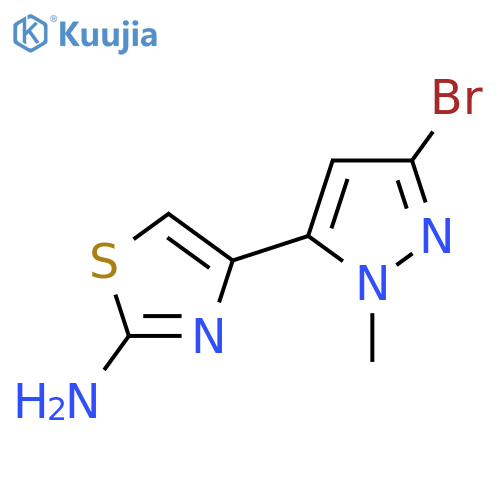 4-(3-bromo-1-methyl-1H-pyrazol-5-yl)-1,3-thiazol-2-amine structure
