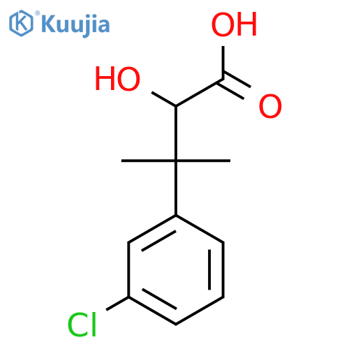 3-(3-chlorophenyl)-2-hydroxy-3-methylbutanoic acid structure