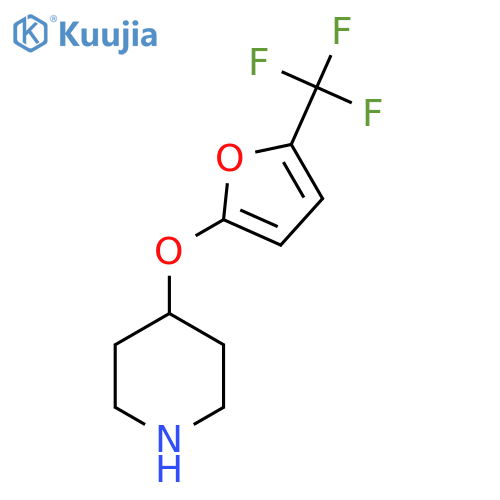 4-{5-(trifluoromethyl)furan-2-yloxy}piperidine structure