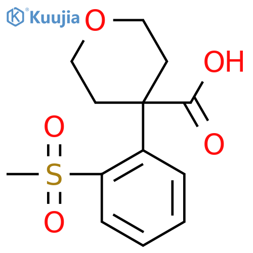 4-(2-methanesulfonylphenyl)oxane-4-carboxylic acid structure