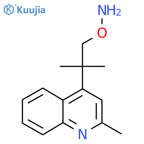 O-2-methyl-2-(2-methylquinolin-4-yl)propylhydroxylamine structure