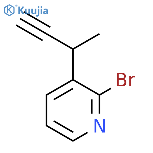2-bromo-3-(but-3-yn-2-yl)pyridine structure