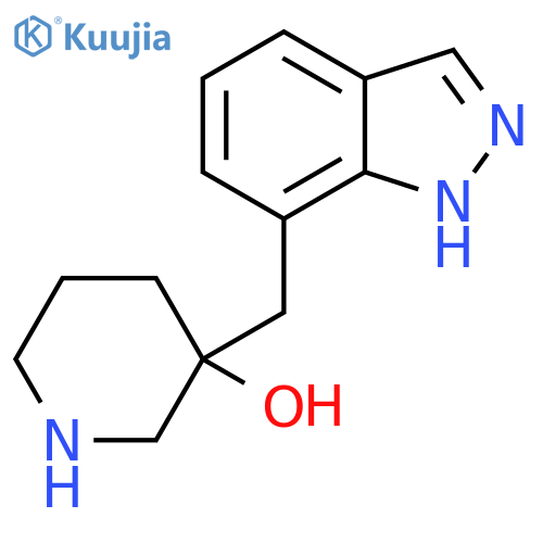 3-(1H-indazol-7-yl)methylpiperidin-3-ol structure