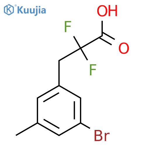 3-(3-bromo-5-methylphenyl)-2,2-difluoropropanoic acid structure