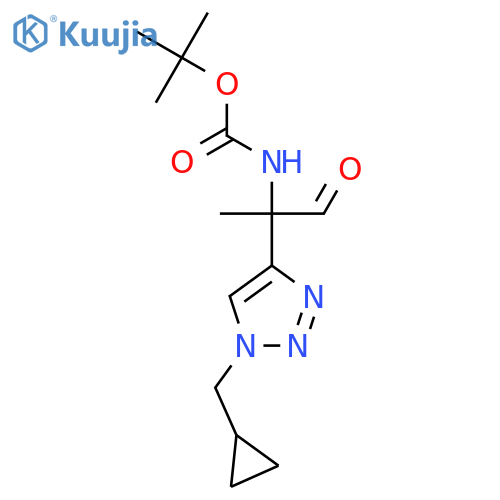 tert-butyl N-{2-1-(cyclopropylmethyl)-1H-1,2,3-triazol-4-yl-1-oxopropan-2-yl}carbamate structure