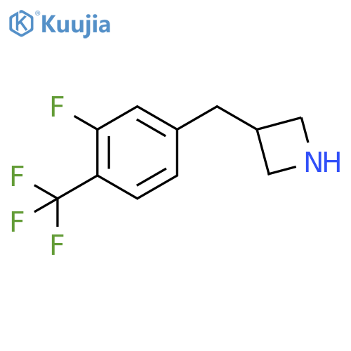 3-{3-fluoro-4-(trifluoromethyl)phenylmethyl}azetidine structure