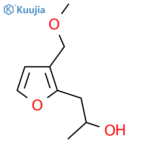 1-3-(methoxymethyl)furan-2-ylpropan-2-ol structure