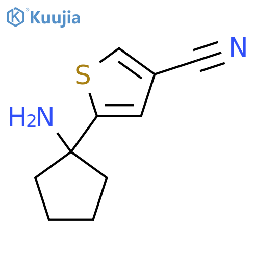 5-(1-aminocyclopentyl)thiophene-3-carbonitrile structure