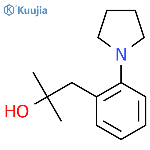 2-methyl-1-2-(pyrrolidin-1-yl)phenylpropan-2-ol structure