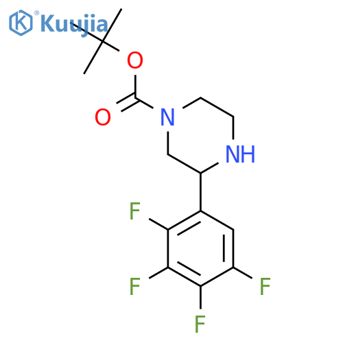 tert-butyl 3-(2,3,4,5-tetrafluorophenyl)piperazine-1-carboxylate structure
