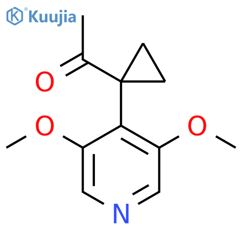 1-1-(3,5-dimethoxypyridin-4-yl)cyclopropylethan-1-one structure