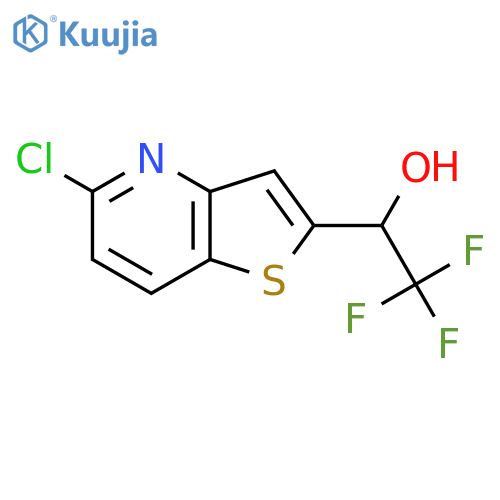 1-{5-chlorothieno3,2-bpyridin-2-yl}-2,2,2-trifluoroethan-1-ol structure