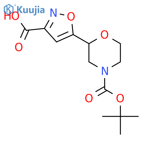 5-{4-[(Tert-butoxy)carbonyl]morpholin-2-yl}-1,2-oxazole-3-carboxylic acid structure