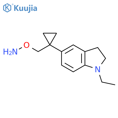 O-{1-(1-ethyl-2,3-dihydro-1H-indol-5-yl)cyclopropylmethyl}hydroxylamine structure