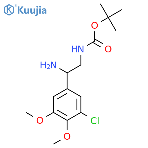 tert-butyl N-2-amino-2-(3-chloro-4,5-dimethoxyphenyl)ethylcarbamate structure