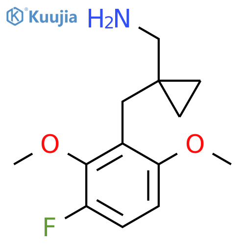 {1-(3-fluoro-2,6-dimethoxyphenyl)methylcyclopropyl}methanamine structure