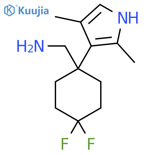 1-(2,4-dimethyl-1H-pyrrol-3-yl)-4,4-difluorocyclohexylmethanamine structure