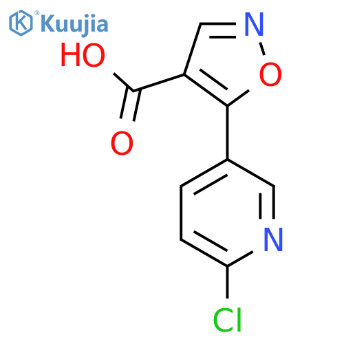 5-(6-chloropyridin-3-yl)-1,2-oxazole-4-carboxylic acid structure