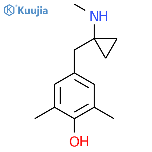 2,6-dimethyl-4-{1-(methylamino)cyclopropylmethyl}phenol structure