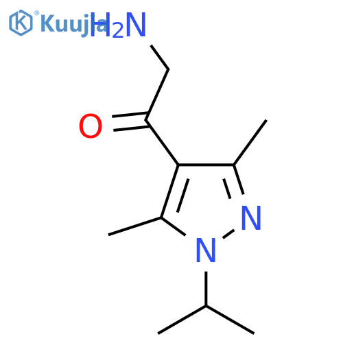 2-amino-1-3,5-dimethyl-1-(propan-2-yl)-1H-pyrazol-4-ylethan-1-one structure