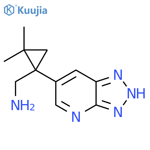 (2,2-dimethyl-1-{3H-1,2,3triazolo4,5-bpyridin-6-yl}cyclopropyl)methanamine structure